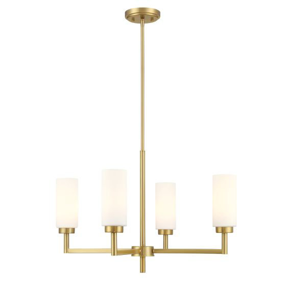 Lustre 4 lumières Oreane, Laiton naturel, E12/candélabre, Oui