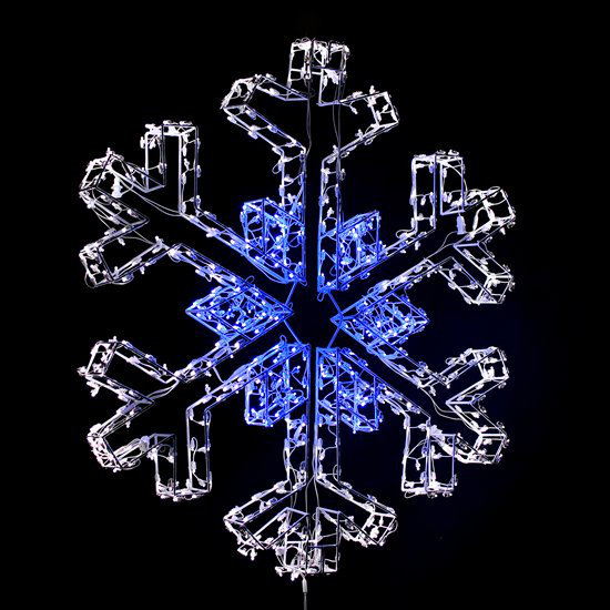 Flocon de neige éclairé en profondeur