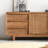Elm Wood Frame Sideboard with Large Storage Space