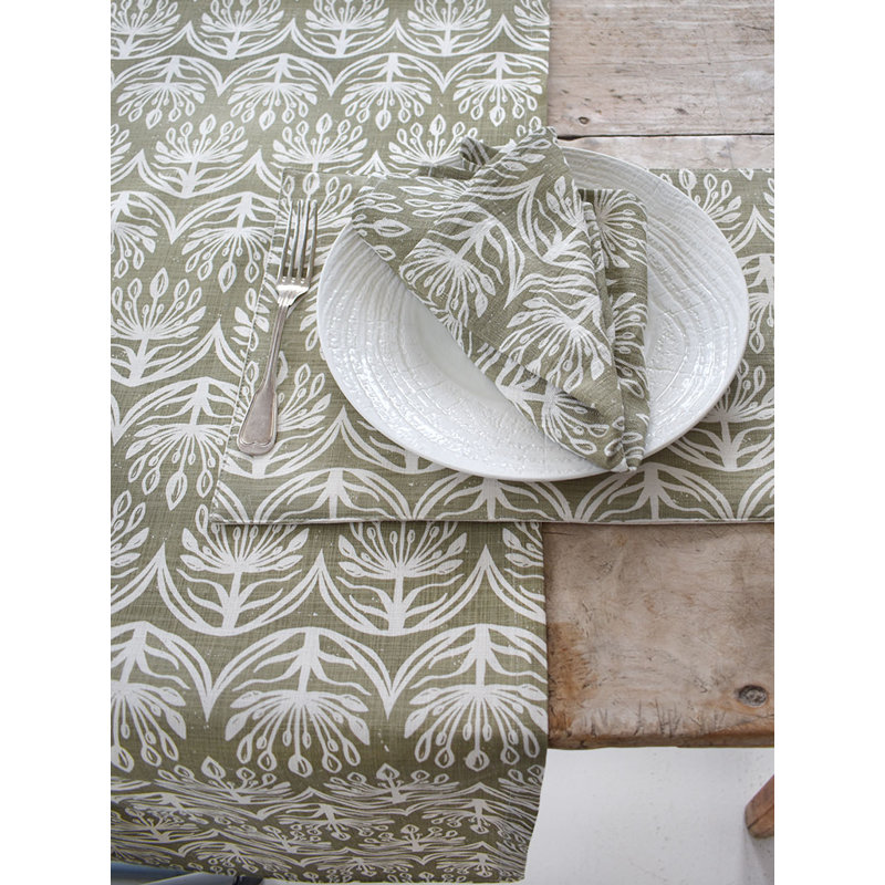 French Home Botanical Table Runner - Sage, Sage