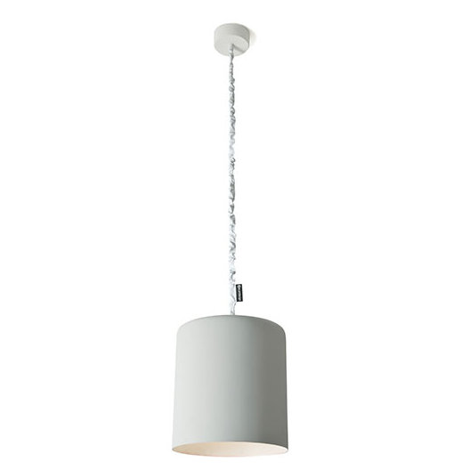 1 - Light Chrome Single Pendant, Grey/White