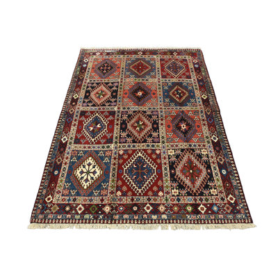 Genora One-of-a-Kind 4'11'' x 6'7'' 1990s Rectangle Wool Area Rug in Blue