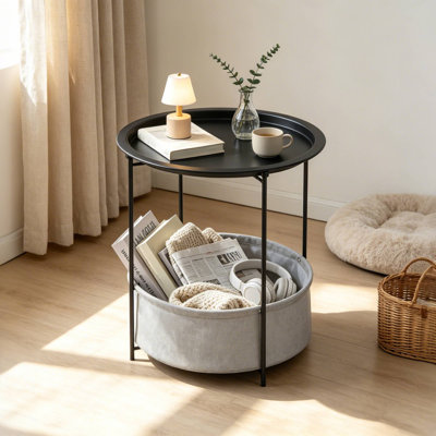 Petite table de bout avec sac de rangement Deeley