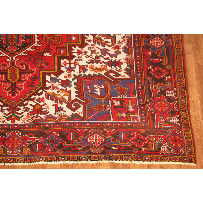 Tapis traditionnel géométrique rétro 8 x 11