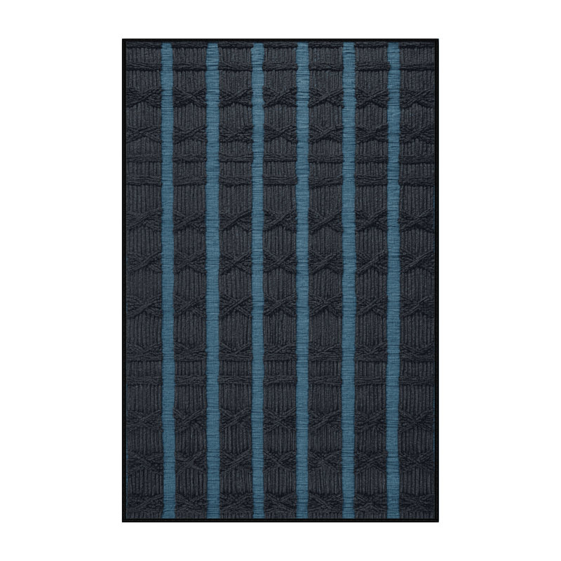 Tapis noir en treillis lavable à la machine, Tapis de couloir 2 pi x 4 pi