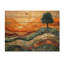 Baobab africain avec des racines de sérénité III - Décoration murale en bois d'arbre - sur bois de pin naturel-778880032