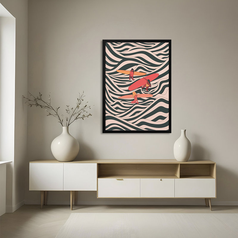 Surfer Friends Print by Stephen Wade, 20" H x 16" W