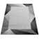 Area Rug Bordered With Geometric Pattern Grey Anthracite With Contour Cut