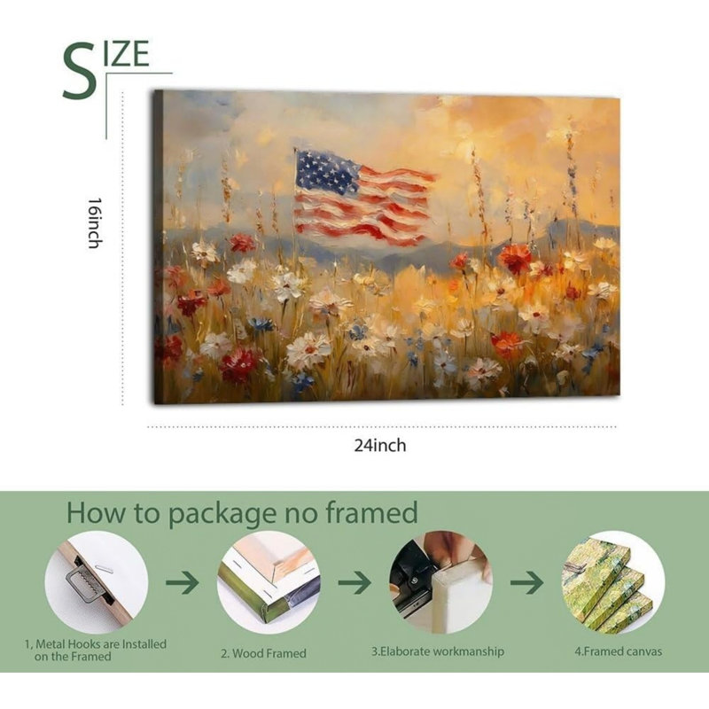 «Warm Warmed Wildflower», art mural sur toile 24 x 16 po