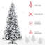 Arbre artificiel enneigé 9 pieds, 616 branches réalistes, mécanisme d'ouverture automatique, décoration de Noël, feu artificiel avec ouverture, sans arrosage, décoration