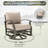 28.5" Wide Outdoor Metal Patio Glider Swivel Chair Set With Cushions & Ottomans-9126863