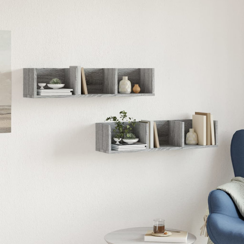 Penright 2 Piece Bracket Shelf, Grey Sonoma