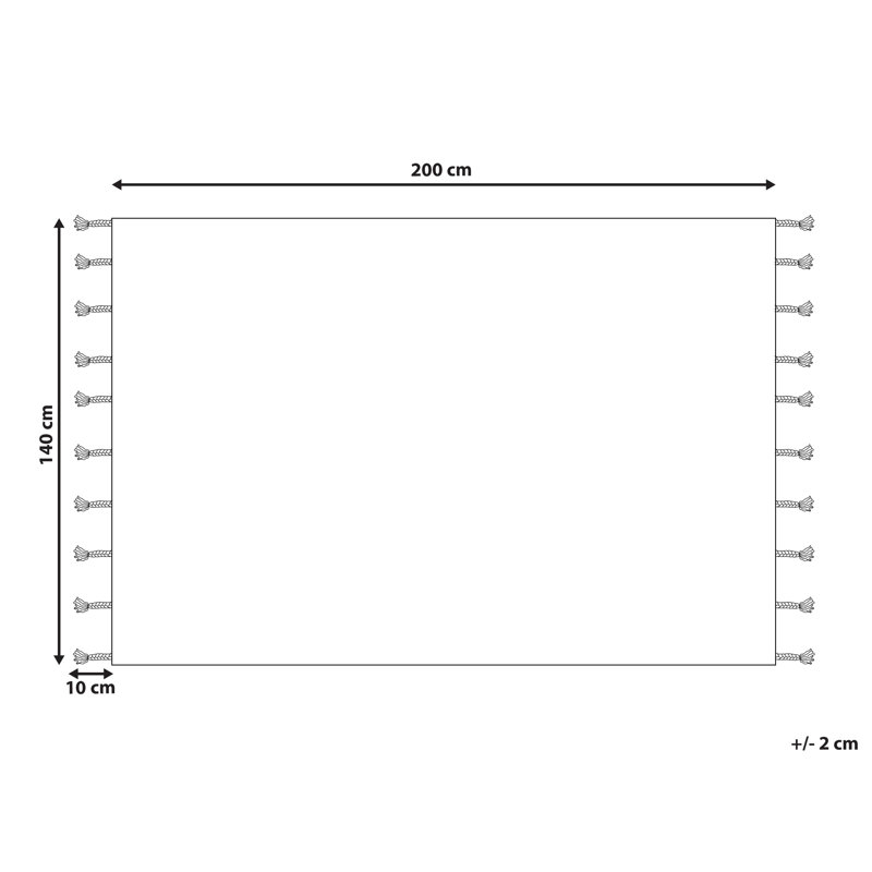 Cheverly Solid Colour Area Rug, Rectangle 140 x 200cm