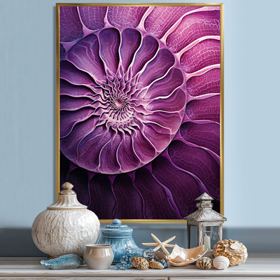 Nautilus prune coquillages I sur toile