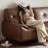 Brown Genuine Leather Standard Sofa cushion Loveseat-821788836