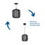 Luminaire suspendu cylindrique à 1 lumière Annasofia-88566806