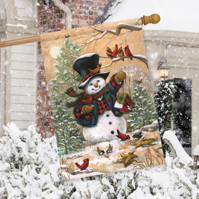 Drapeau d'hiver des amis des bonhommes de neige