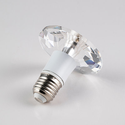 Sunflower-shaped LED Solid Crystal-Style Glass Bulb, 3000K Warm White, E26/27 Medium Base Bulbs (Base not included)