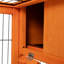 Cage orange amovible avec toit imperméable - Intérieur spacieux pour les lapins et les petits animaux de compagnie Plateaux amovibles