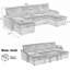 Canapé-lit modulaire en U polyvalent avec méridienne double, rangement dissimulé et accoudoirs multifonctionnels pour une vie moderne-1538819913