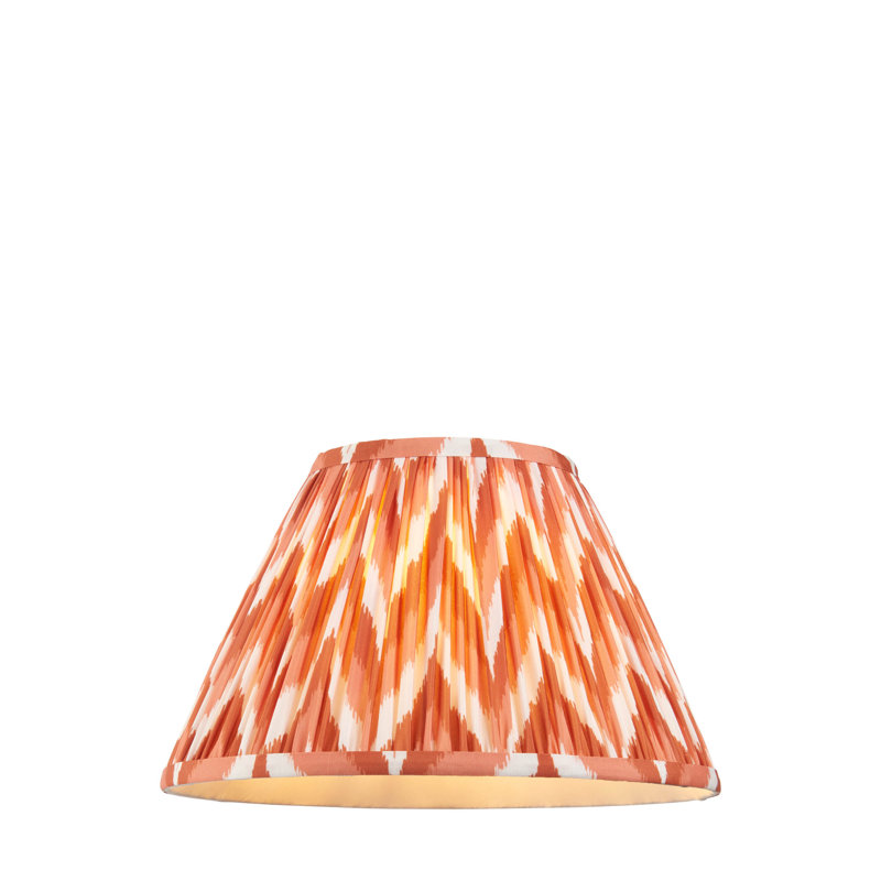 Zigzag Lamp Shade, Orange, 18cm H x 14cm W x 30cm D