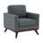 Khadeshia Mid-Century Modern Accent Chair, Lounge Chair, Armchair, Reading Chair with Leather/Mesh Upholstery and Birch Wood Legs-625994033