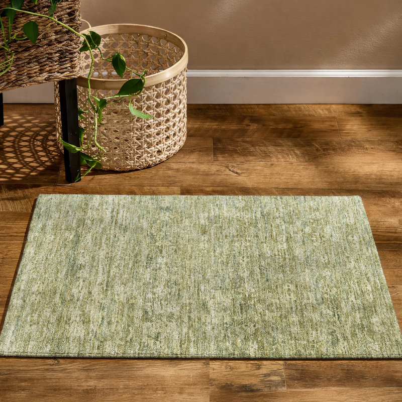 Premium Machine Washable Mayfield AMF2324 Ikat Rug, 1'8" x 2'6", Sage