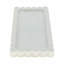 Sagebrook Home 12X6" Scallop Edge Marble Candle Tray, White