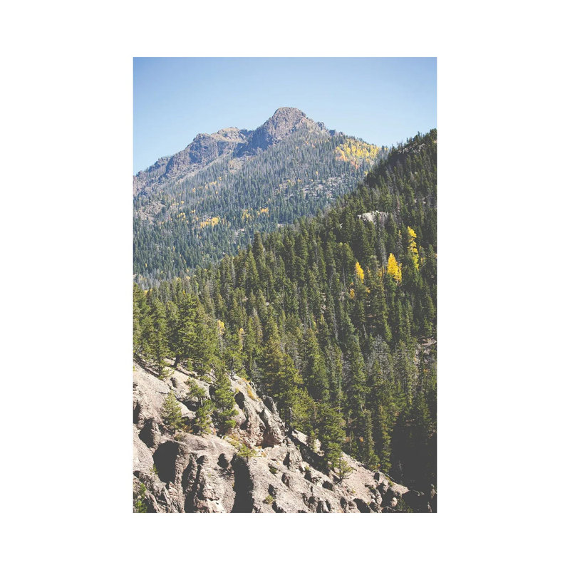 Rugged Mountains In Autumn by Ann Hudec - Wrapped Canvas Print, 20.32 cm H x 30.48 cm W