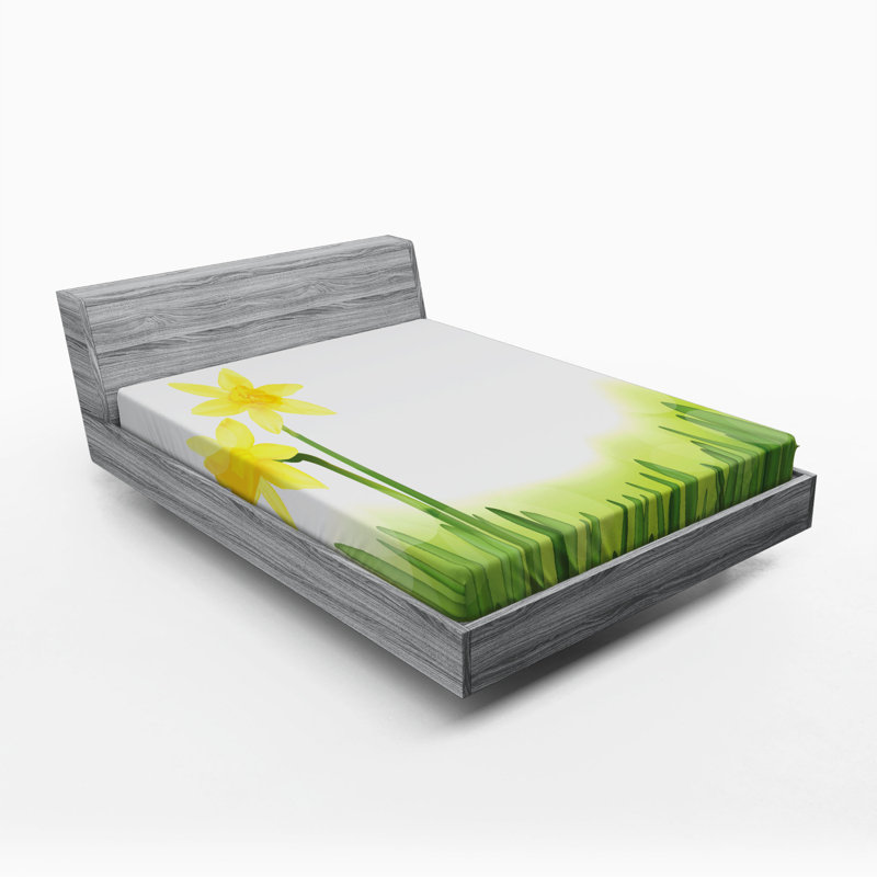 Drap-housse en microfibre jonquille, Drap-housse grand