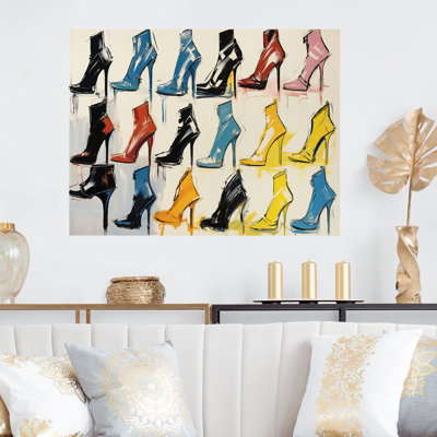 Colorful Pop Art Heel Leagacy - Pop Art Metal Wall Art MT131958
