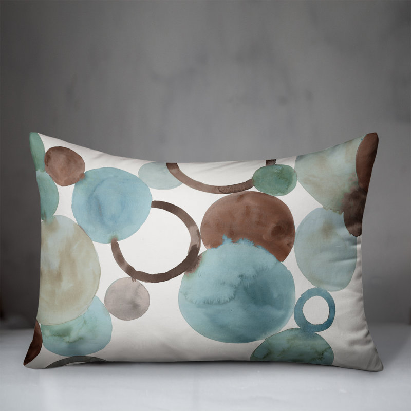  Housse et insert de coussin rectangulaire abstrait à pois