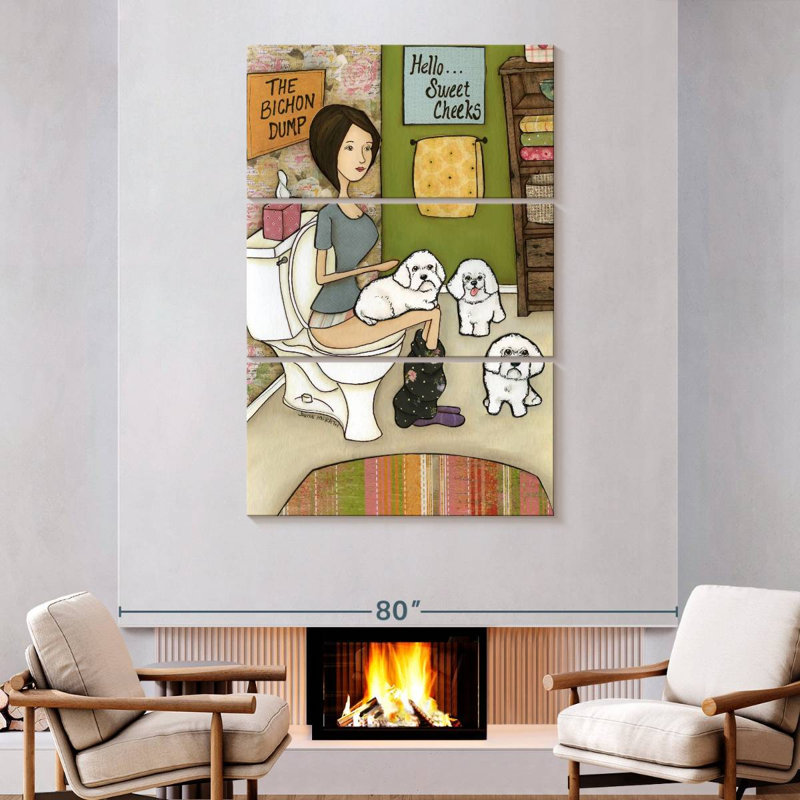 Brampt The Bichon Dump, 74" H x 48" W