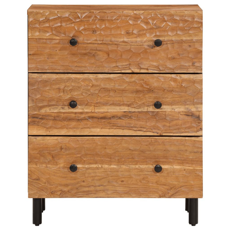 Bashford 3 - Drawer Standard Accent Chest, Brown/Black
