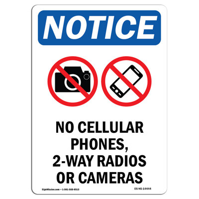 No Cellular Phones Sign with Symbol