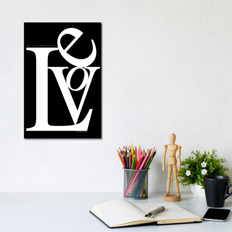 Love Stacked by Mercedes Lopez Charro - Print on Canvas, Wrapped Canvas, 20.32 cm H x 30.48 cm W