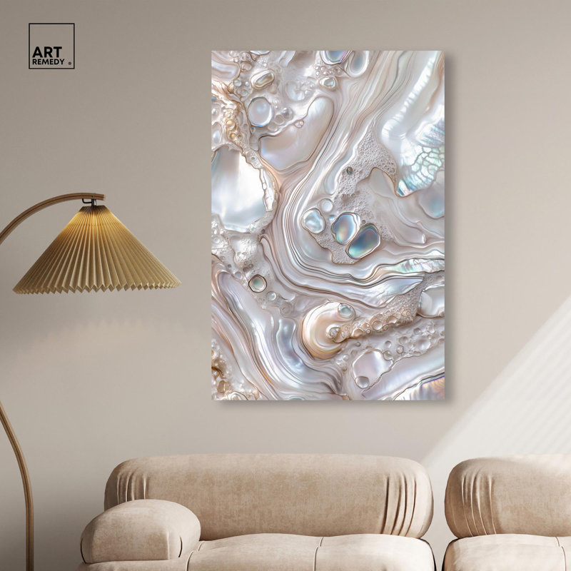 Décoration murale en toile Flode Preciousness II par Art Remedy, H 15 po x l 10 po, Toile tendue, Peinture sans cadre