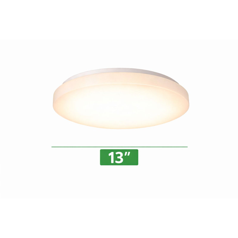 Plafonnier à DEL encastré Maxlite blanc, 13 pouces 2700K-5000K, profil bas, intensité variable, CCT sélectionnable, puissance sélectionnable - idéal pour les chambres à coucher, les appartements et les couloirs