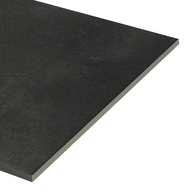 Literary License 12'' W x 12'' L Porcelain Concrete Look Singular Tile, Pewter