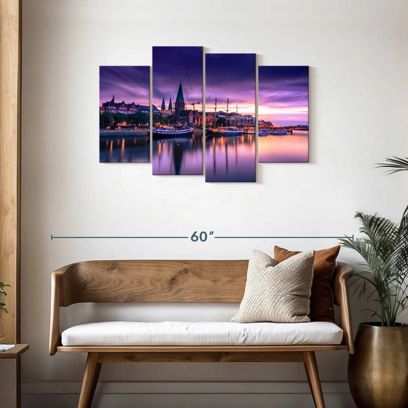Lever de soleil mauve Nicci Bremen, H 27 po x l 43 po