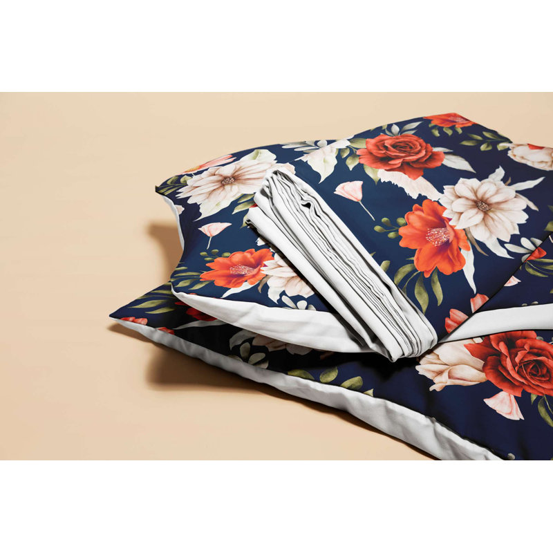 Super King Quilt Cover Set, 100% Soft Polyester & Cotton Blend, 102.4 x 86.6 Duvet Cover & 19.7 x 31.5 Pillowcases (2 Pieces) | Machine Washable, Envelope & Button Closure | Elegant & Durable Bedding Solution