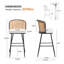 Tabouret rembourré Cane-107262891-107262893-124553568