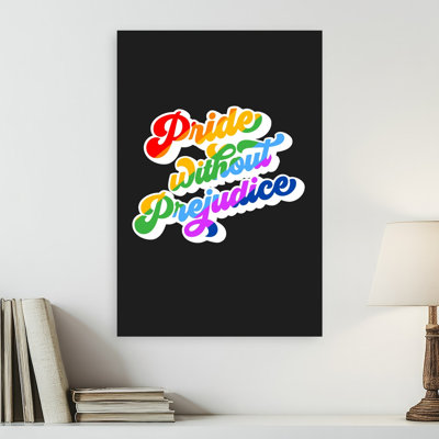 Pride Without Prejudice Colorful Modern Vibrant Landscape Nature Wall Art Print by Dominique Vari - Wrapped Canvas Print