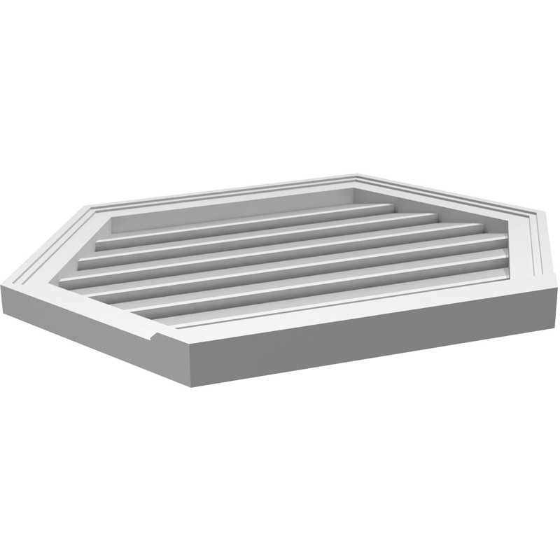 Évent horizontal fonctionnel à pignon en uréthane à surface horizontale Signature, H 22 po x l 30 po x P 2 po