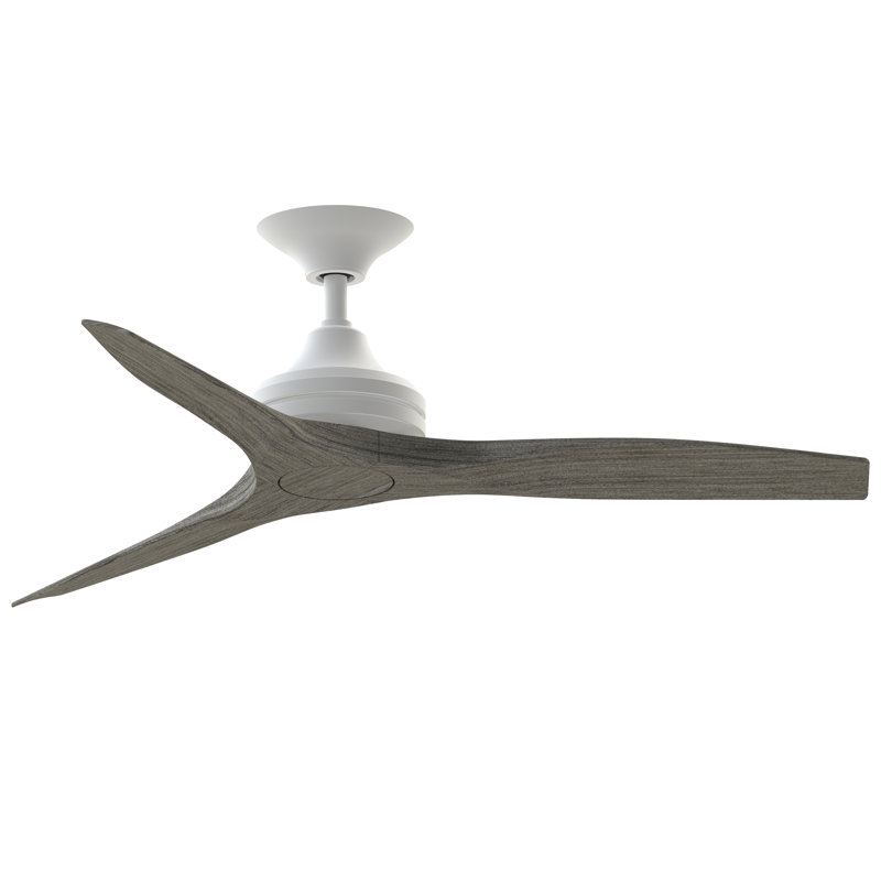 Spitfire 48 inch Indoor/Outdoor Ceiling Fan - Matte White with Weathered Wood blades, Matte White, Weathered Wood