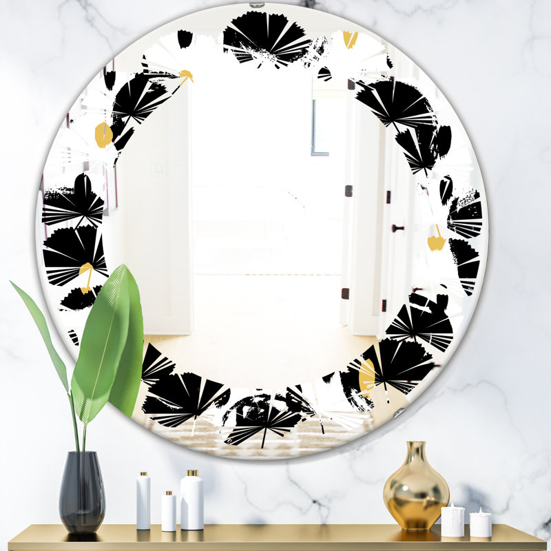 Miroir mural Leaves, H 23,6 po x l 23,6 po