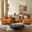 97.5"Oversized Sectional Leather Couch, L Shaped Couch with Ottoman-2095051625-2091424181