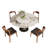 5PCS Round Dining Table Set For 4/6/8, Modern Kitchen Table With Lazy Susan And Solid Wood Base-293509385-292820002