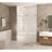 Frameless shower door 56-60 "W x 60" H, 1/4 "(6 mm) Clear Tempered Glass, Explosion Proof Film, Stainless Steel Handle,Brushed Nickel