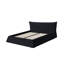 Très grand lit plateforme tapissier avec tête de lit en velours, forme spéciale, structure en métal et bois massif, noir-1625082007-1625082005